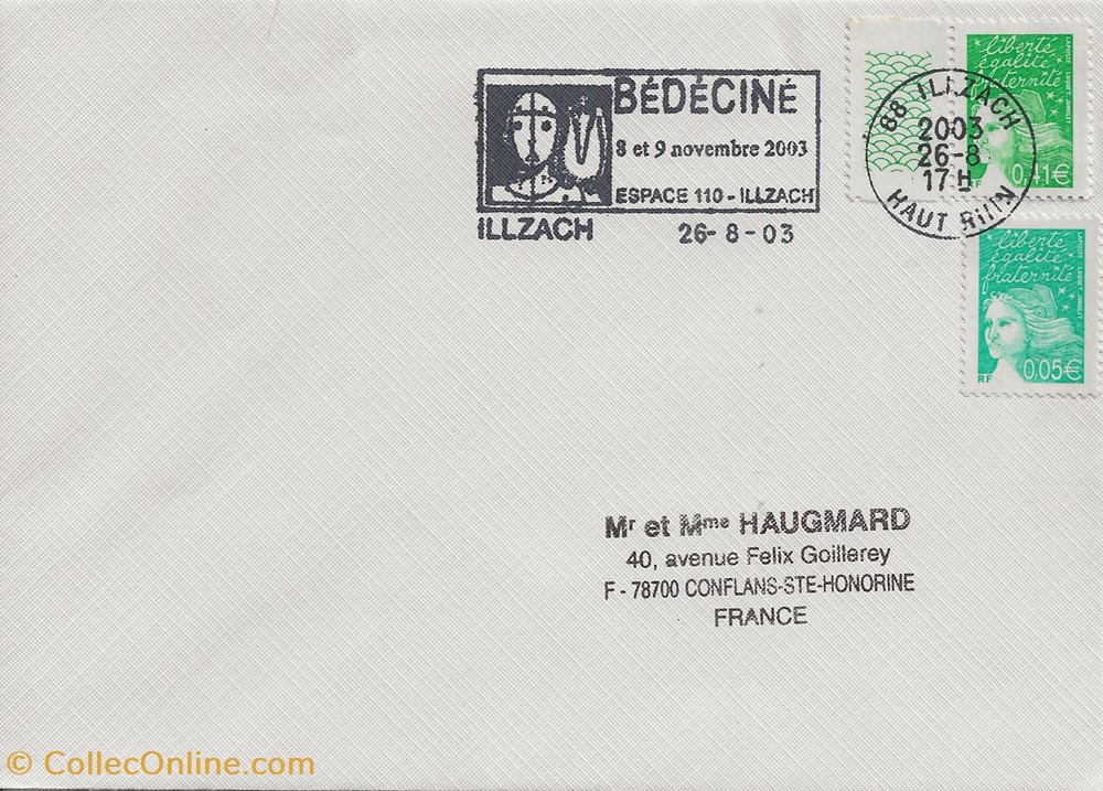 Illzach (68) 2003 19ème Festival Bédéciné timbres illzach 68 2003 19eme festival bedecine