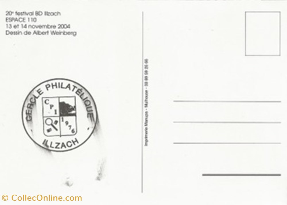 Illzach (68) 2004 cartes postales bande dessinee illzach 68 2004