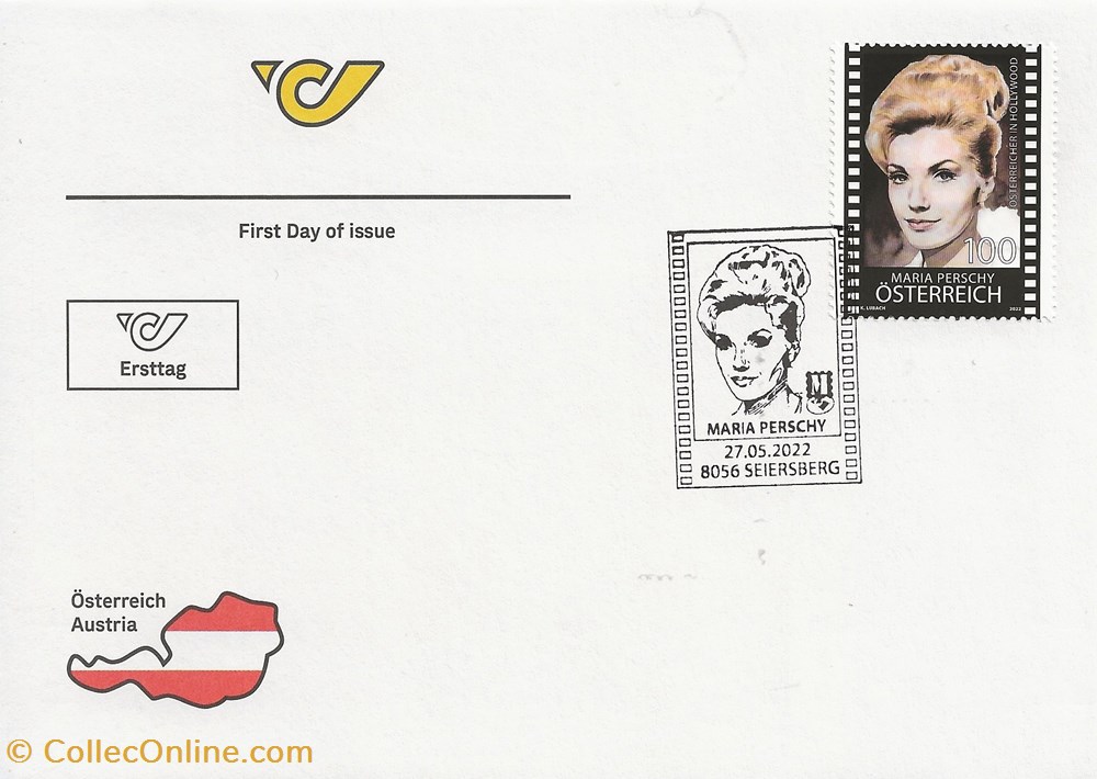 Seiersberg (Autriche) 2022 Hommage à Maria Perschy timbres seiersberg autriche 2022 hommage a maria perschy