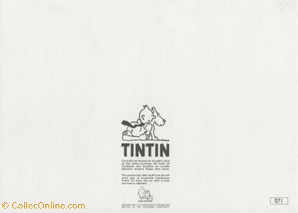 Tintin cartes postales bande dessinee tintin
