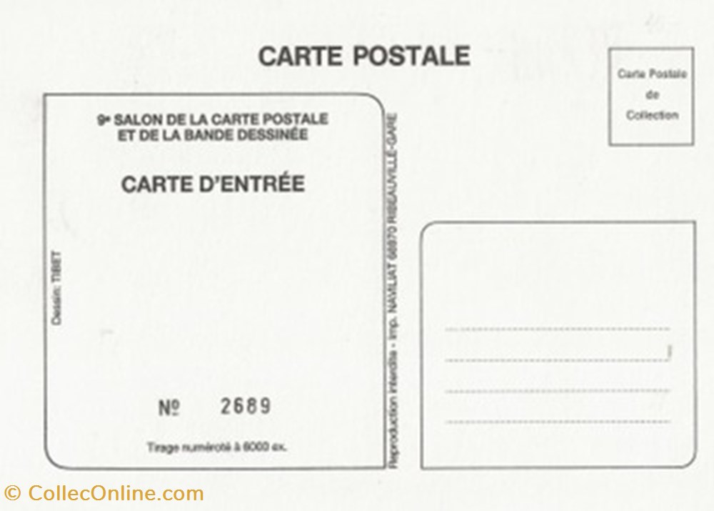 Colmar (68) 1989 cartes postales bande dessinee colmar 68 1989