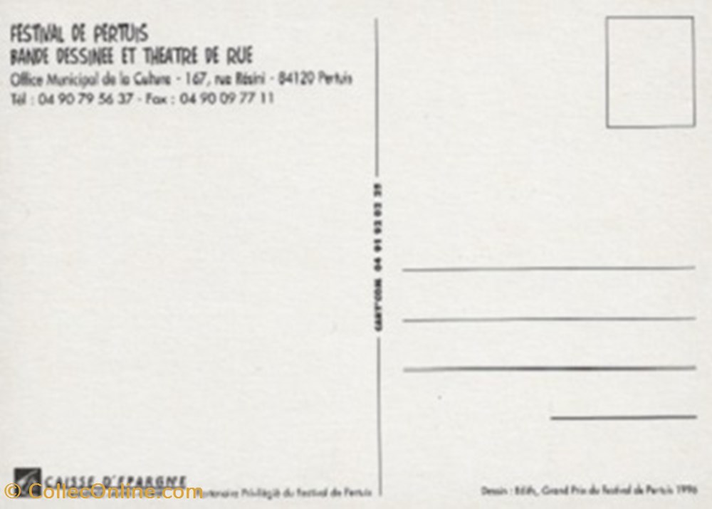 Pertuis (84) 1997 cartes postales bande dessinee pertuis 84 1997