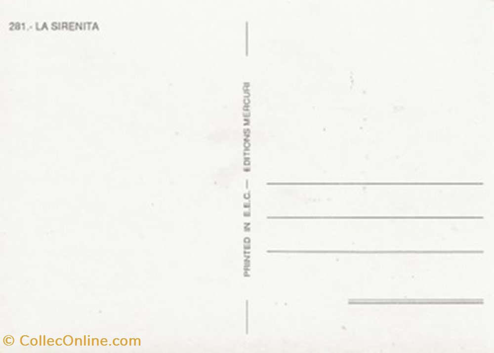 cartes postales autres la sirenita