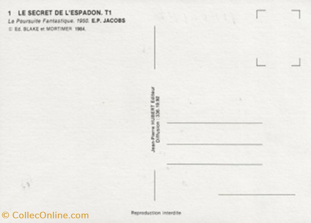 cartes postales bande dessinee blake et mortimer