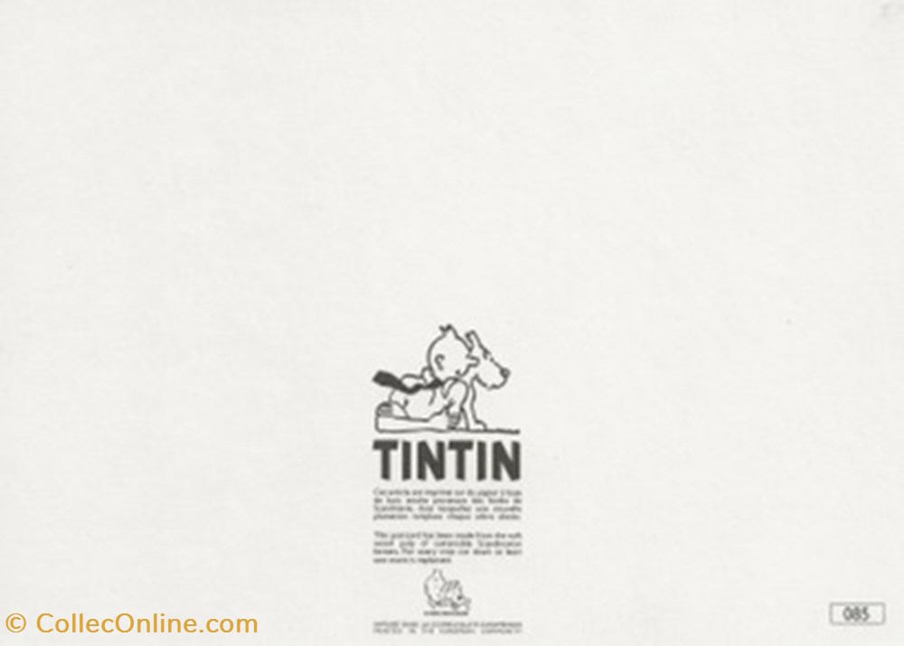 Tintin cartes postales bande dessinee tintin