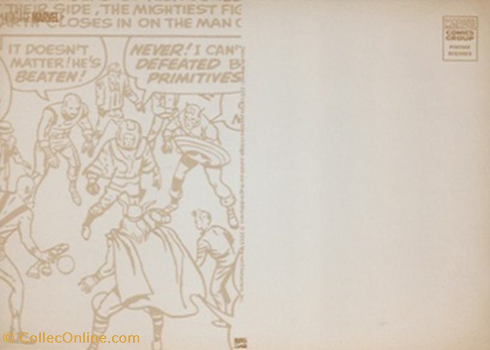 cartes postales bande dessinee marvel