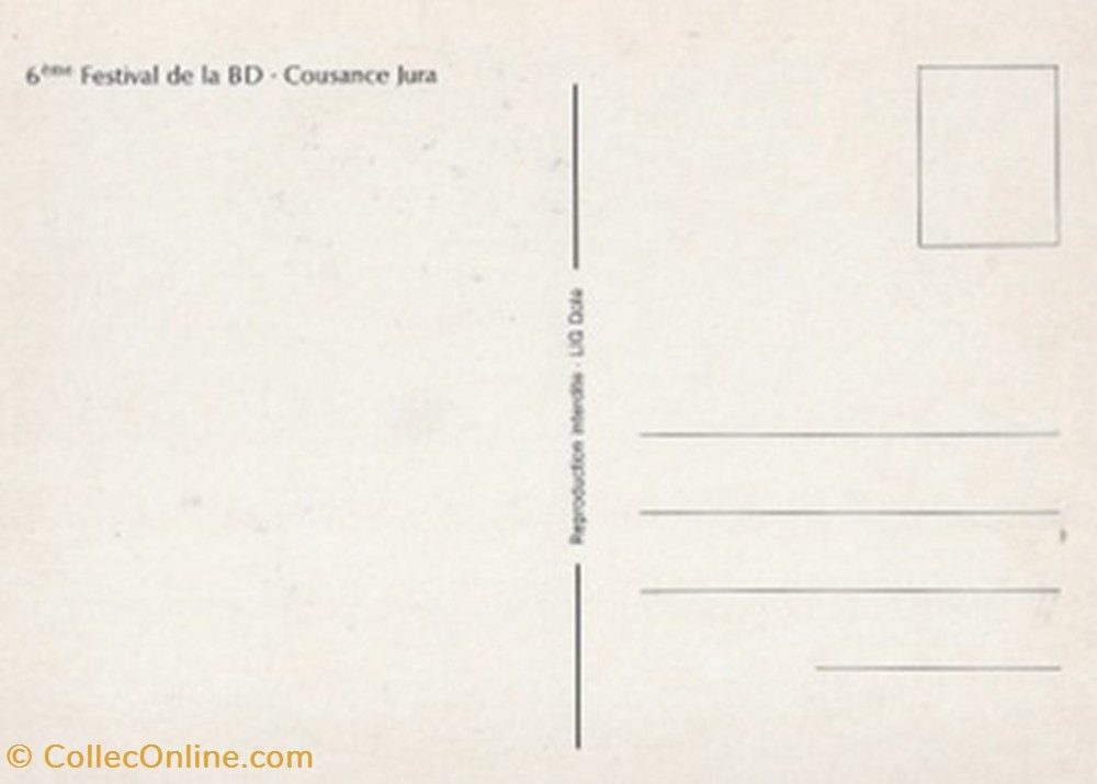 cartes postales bande dessinee cousance 39 1995