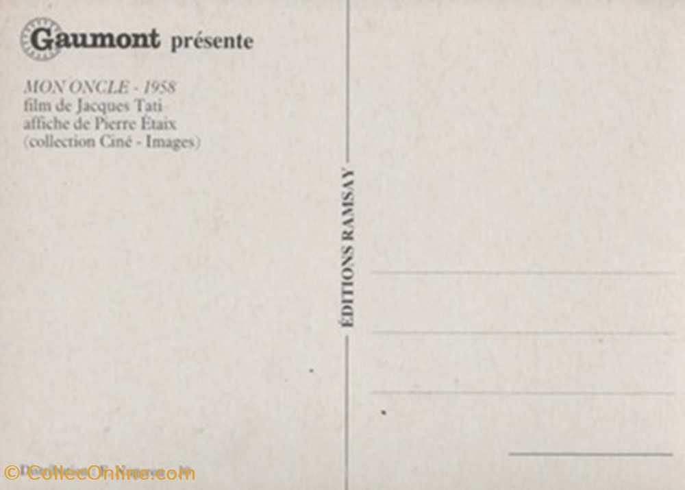 Mon oncle cartes postales autres mon oncle