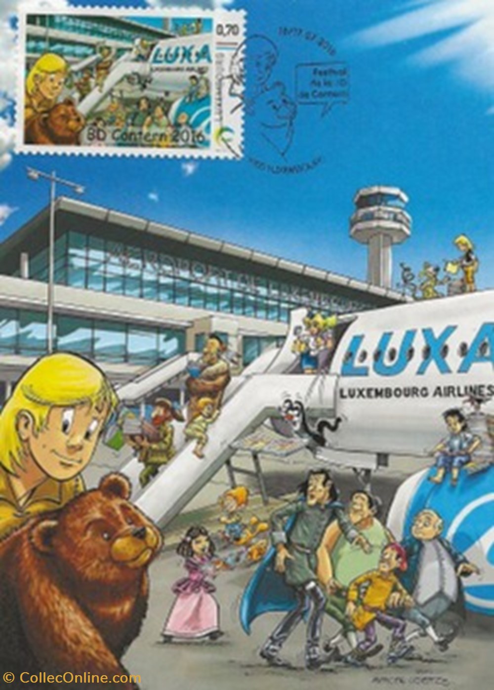 cartes postales bande dessinee contern luxembourg 2016
