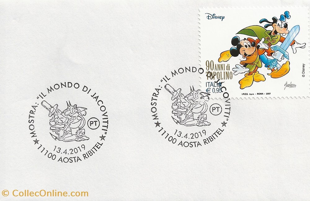 timbres aosta ribitel italie 2019 mostra il mondo di jacvitti
