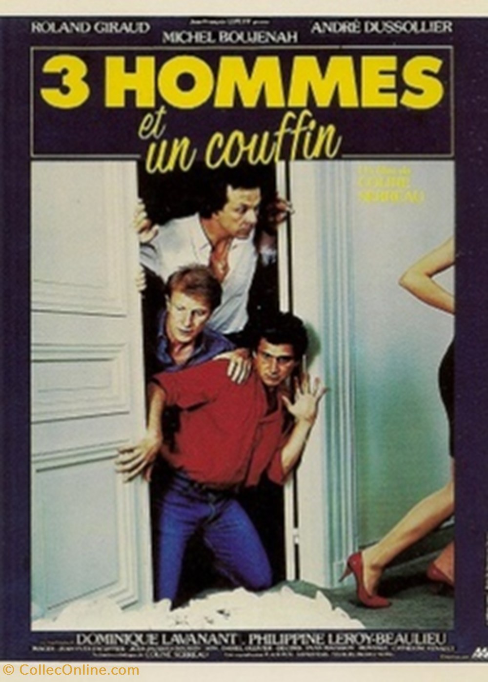 cartes postales autres 3 hommes et un couffin