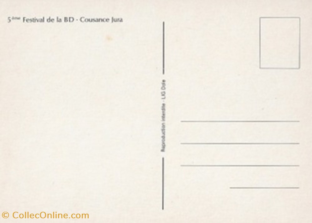 cartes postales bande dessinee cousance 39 1994