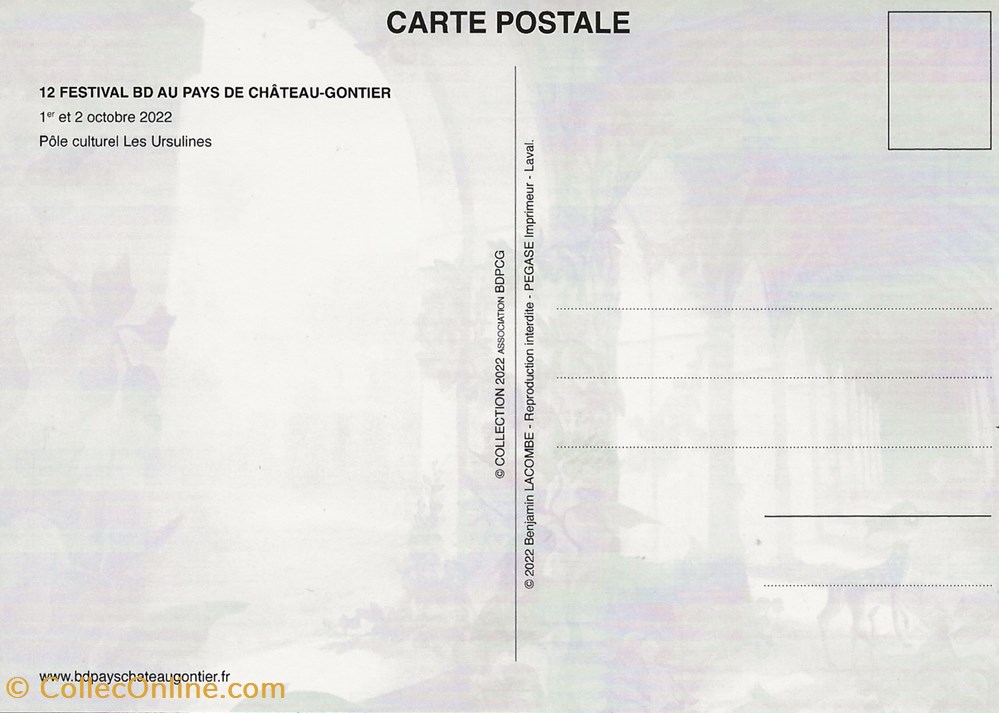 Château-Gontier (55) 2022 4 cartes postales bande dessinee chateau gontier 55 2022