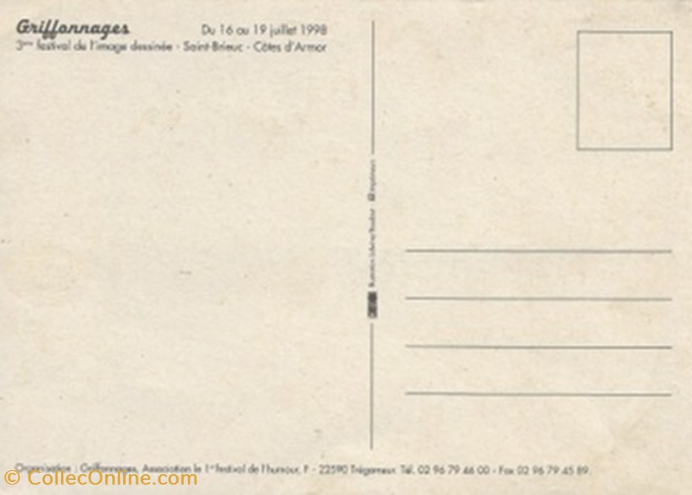 cartes postales bande dessinee saint brieuc 22 1998