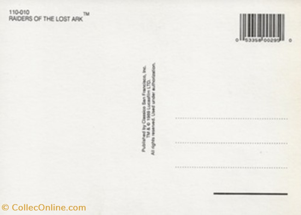 cartes postales autres raiders of the lost ark