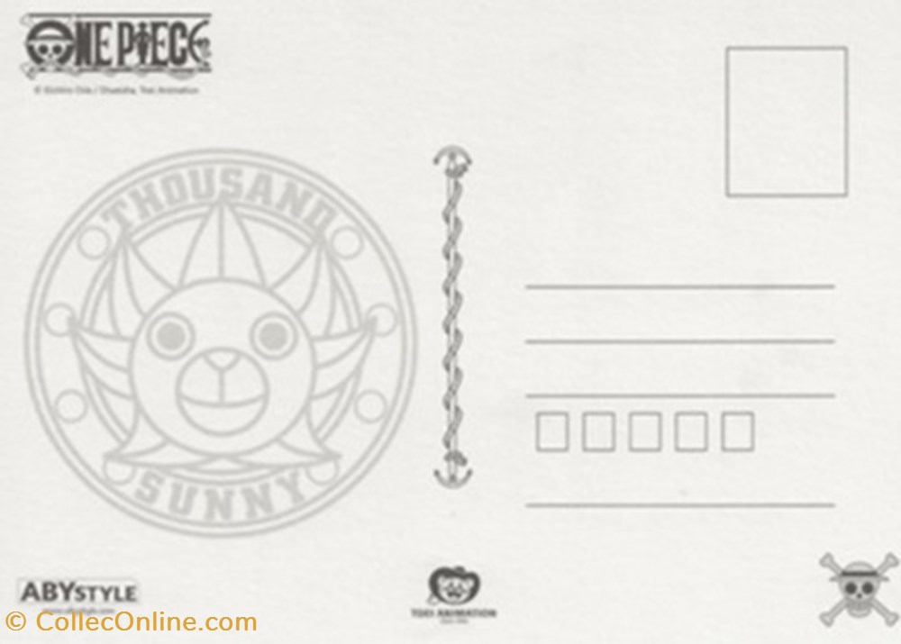 One piece cartes postales bande dessinee one piece