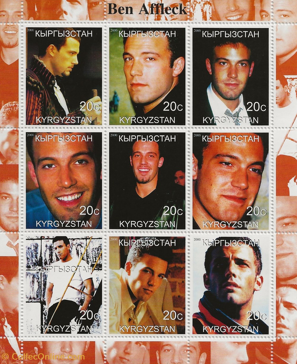 ZZZ Bloc (Kyrgyzstan) 2000 Ben Affleck timbres zzz bloc kyrgyzstan 2000 ben affleck