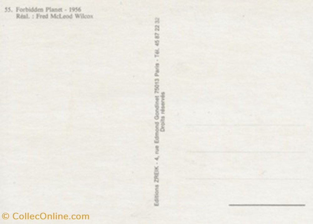 Planète interdite cartes postales autres planete interdite