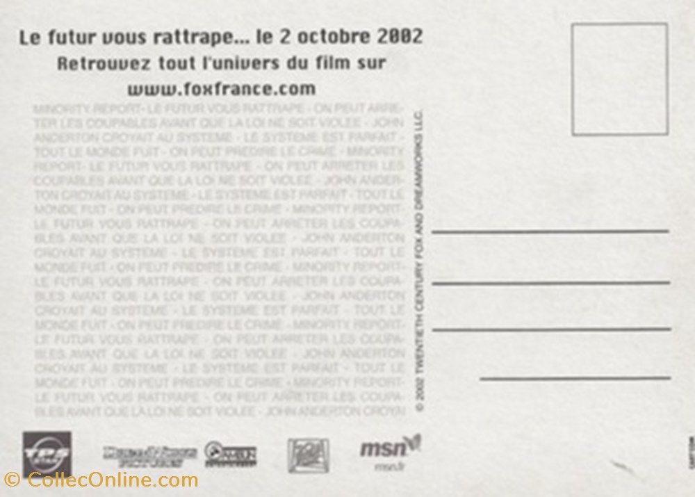 cartes postales autres minority report