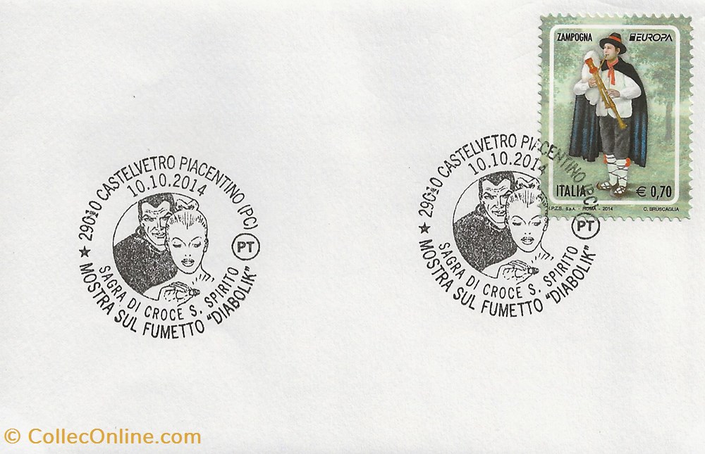 timbres castelvetro piacentino italie 2014 mostra sul fumetto diabolik sagra di croce s spirito