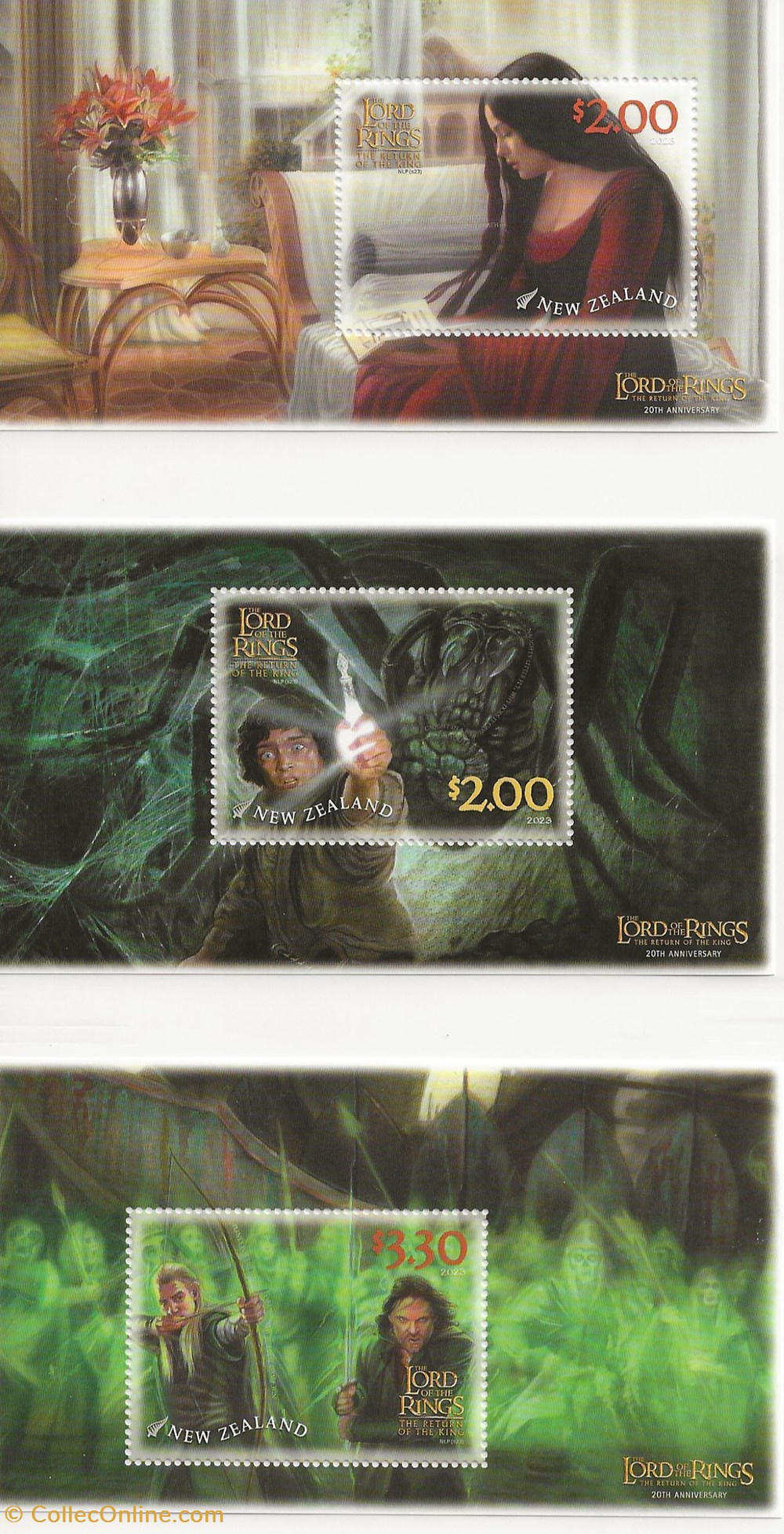 Wanganui (Nouvelle Zélande) 2023 The lord of the rings, the return of the king 2 timbres wanganui nouvelle zelande 2023 the lord of the rings the return of the king