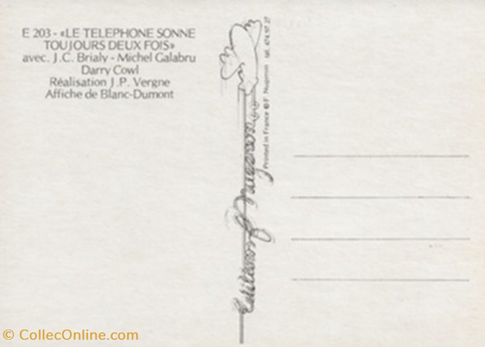 Le téléphone sonne toujours deux fois cartes postales autres le telephone sonne toujours deux fois