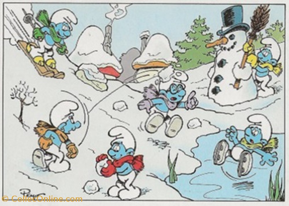 Schtroumpfs cartes postales bande dessinee schtroumpfs