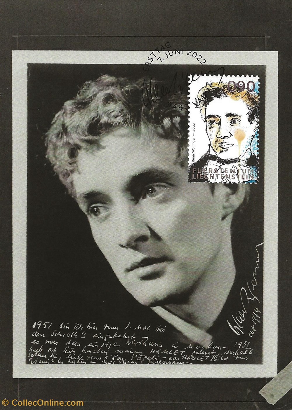 Vaduz (Liechtenstein) 2022 Oscar Werner timbres vaduz liechtenstein 2022 oscar werner