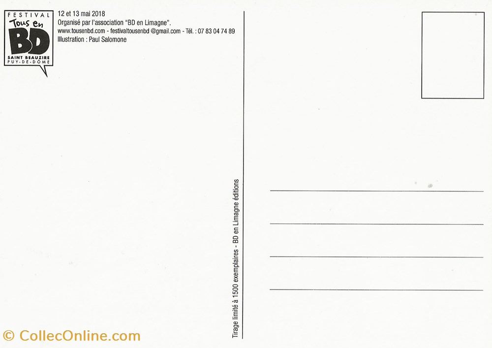 Saint-Beauzire (63) 2018 cartes postales bande dessinee saint beauzire 63 2018