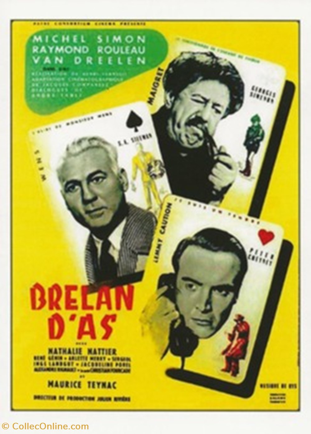 Brelan d'as cartes postales autres brelan as