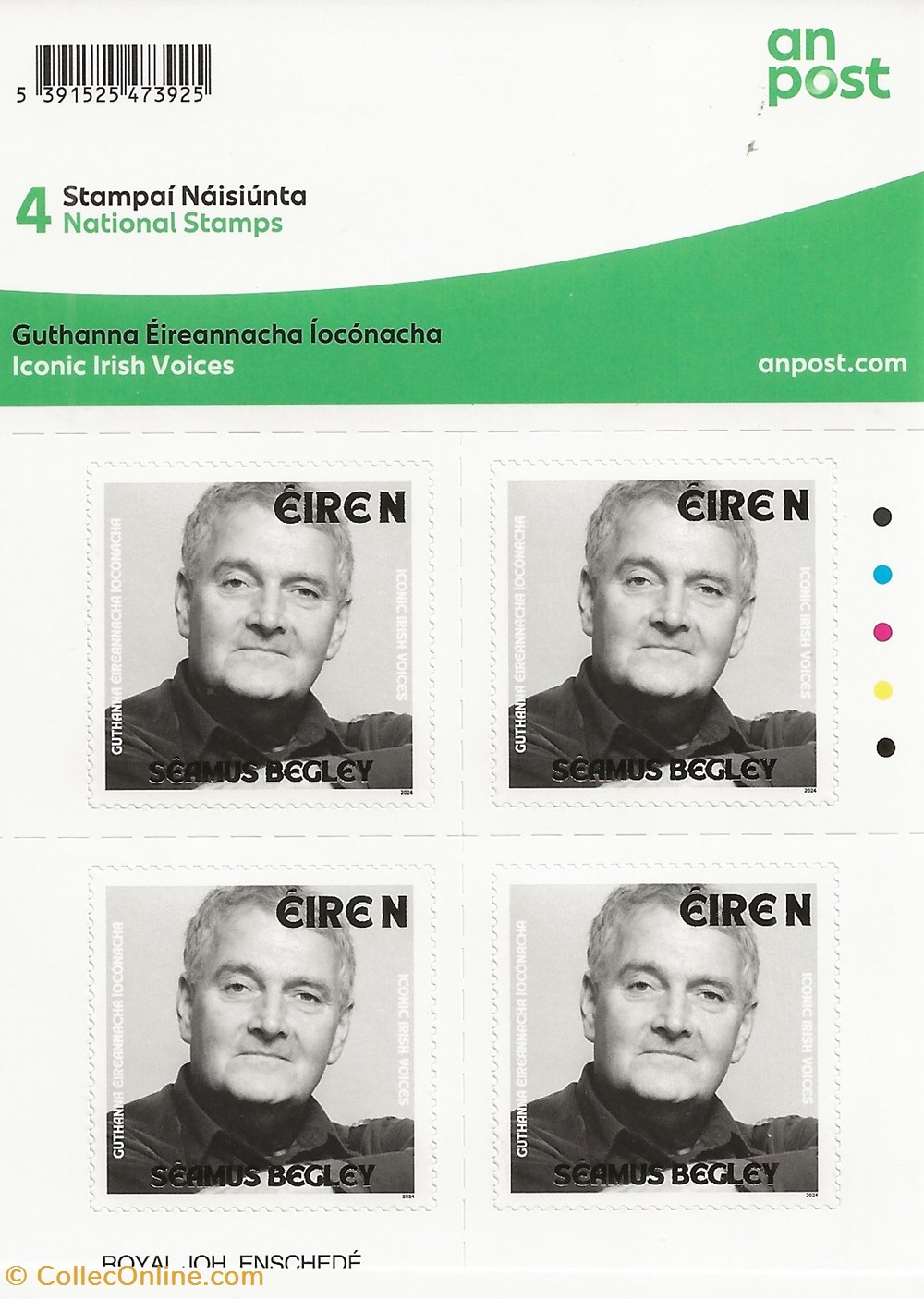 ZZZ Bloc (Irlande) 2024 - Seamus Begley timbres zzz bloc irlande 2024 seamus begley