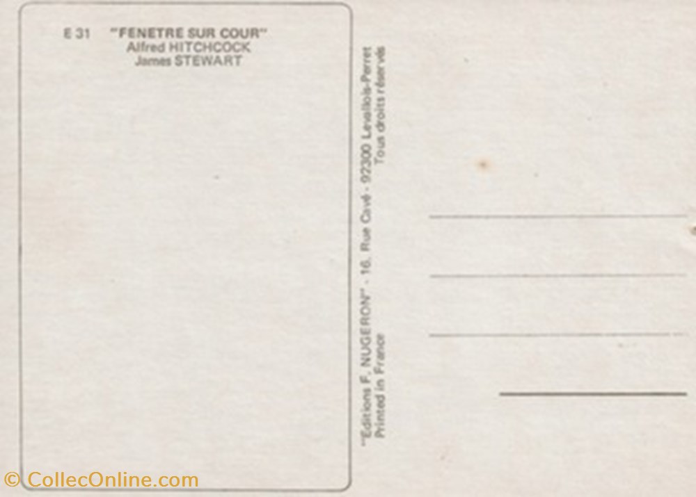 cartes postales autres fenetre sur cour