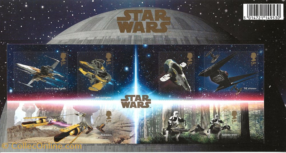 timbres zzz bloc grande bretagne 2019 star wars