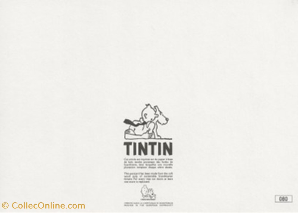 Tintin cartes postales bande dessinee tintin