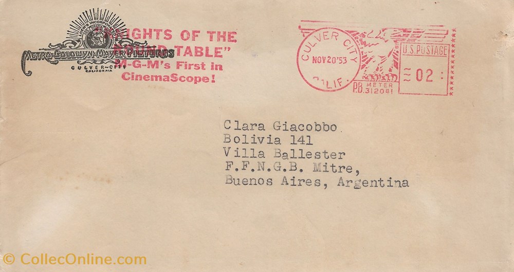 Culver City (Etats-Unis) 1953 Knights of the round table timbres culver city etats unis 1953 knights of the round table