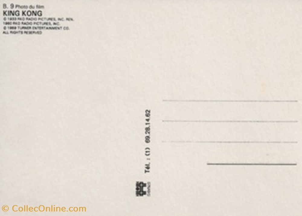 King Kong (1933) cartes postales autres king kong 1933