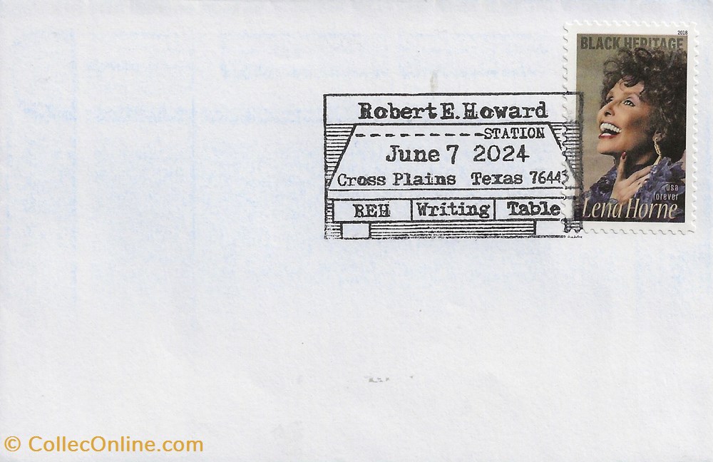 Cross Plains (Etats-Unis) 2024 Robert E Howard Station timbres cross plains etats unis 2024 robert e howard station