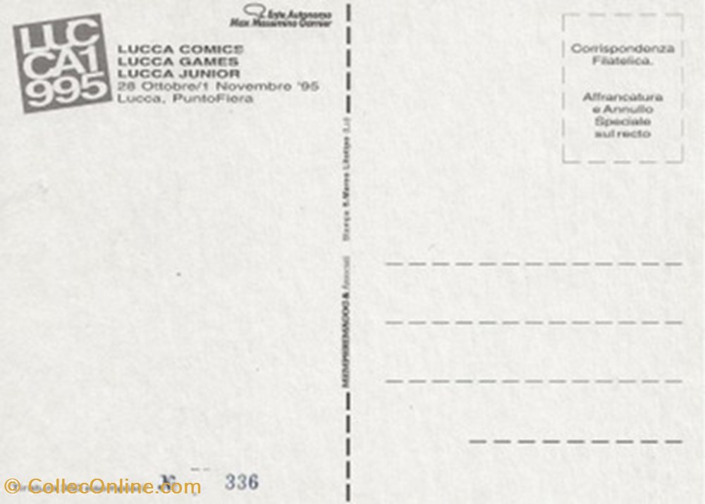 Lucca (Italie) 1995 cartes postales bande dessinee lucca italie 1995