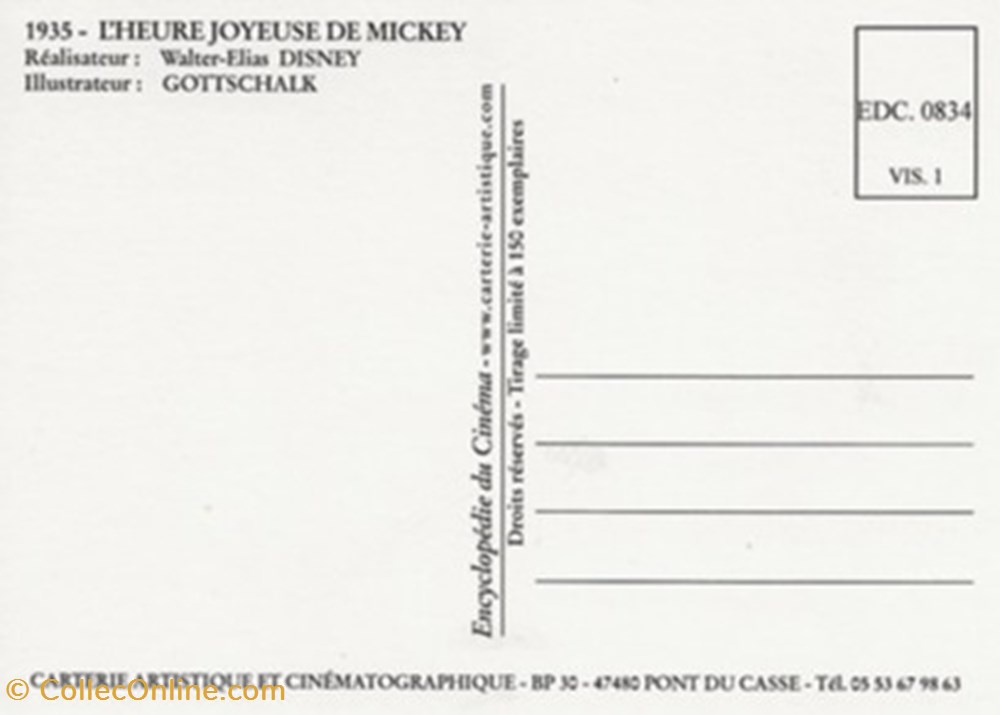 L'heure joyeuse de Mickey cartes postales autres l heure joyeuse de mickey