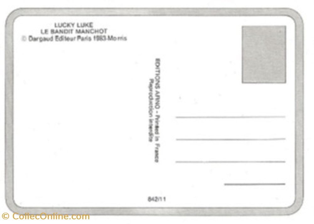 Lucky Luke cartes postales bande dessinee lucky luke