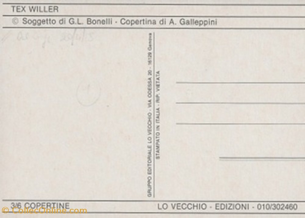 Tex Willer cartes postales bande dessinee tex willer