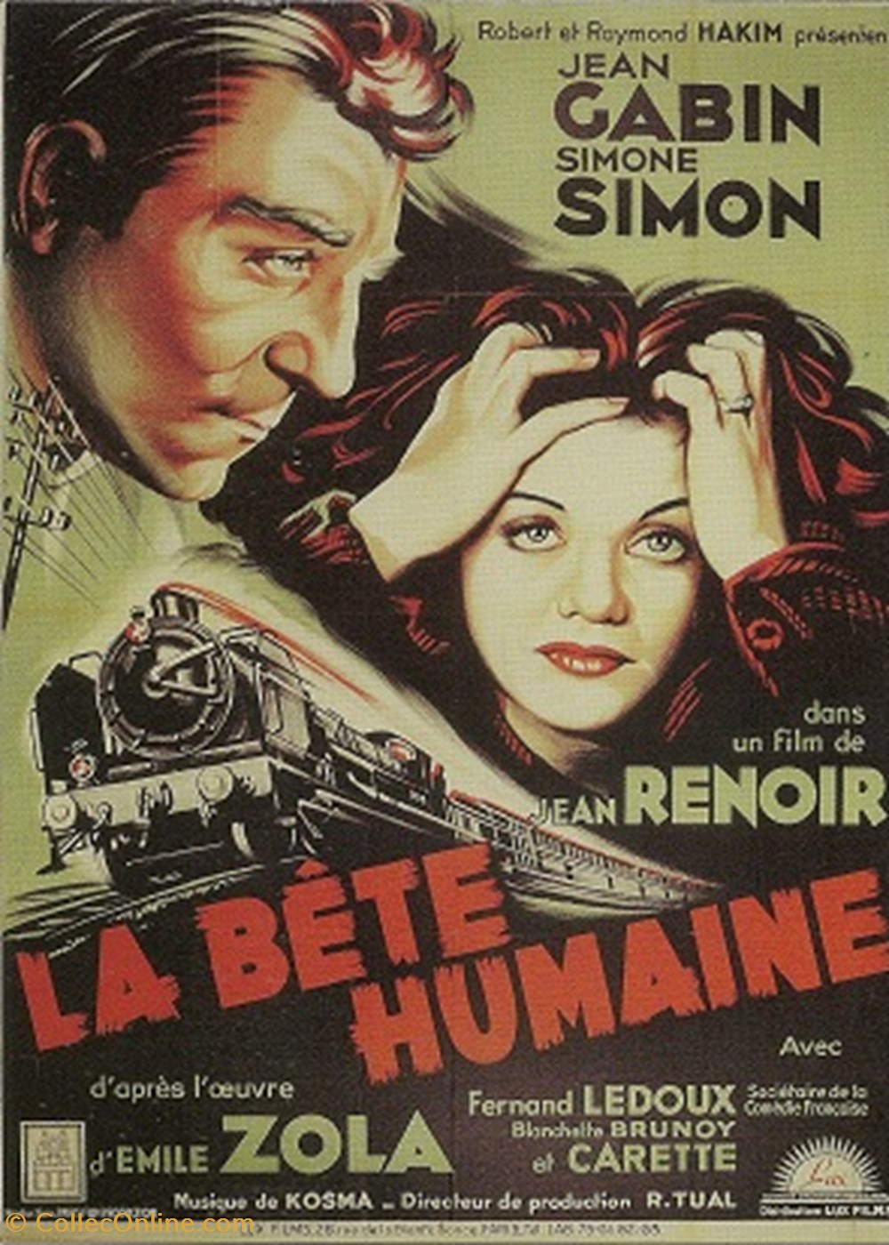 cartes postales autres la bete humaine