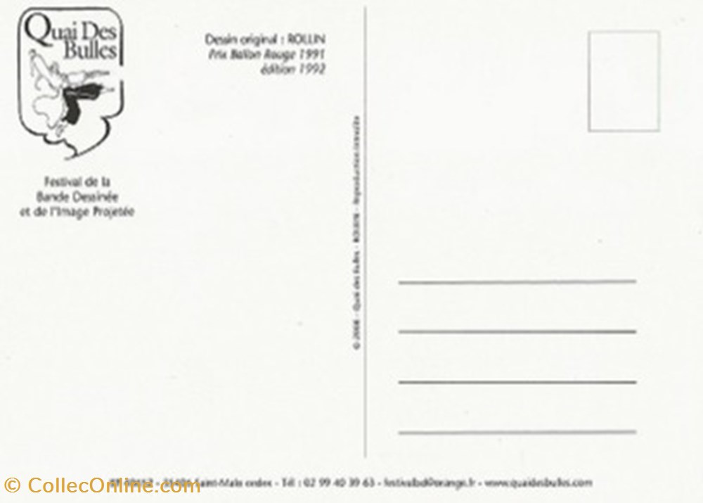 cartes postales bande dessinee saint malo 35 1992
