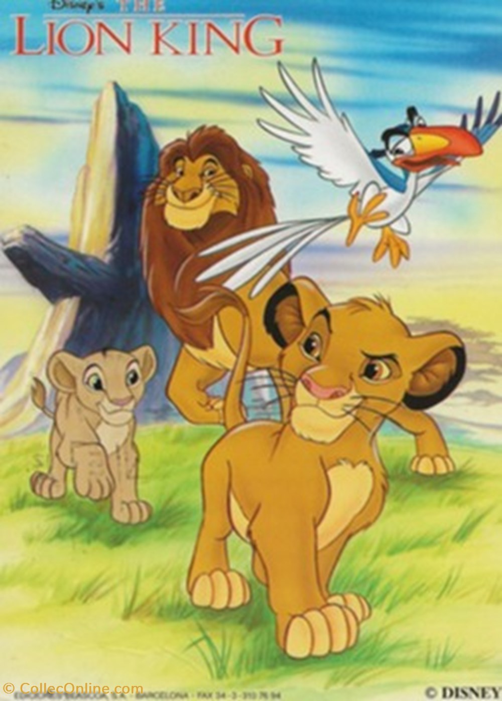 cartes postales autres le roi lion
