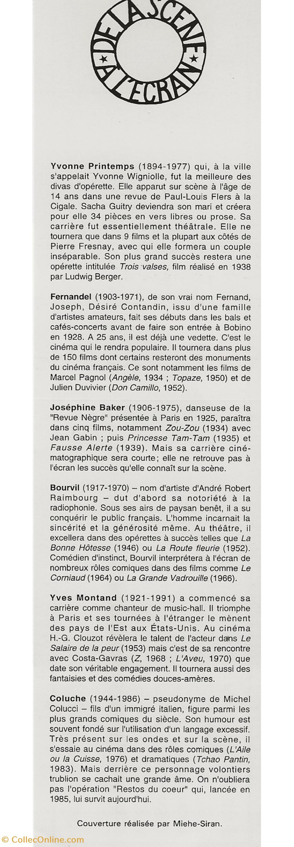 ZZZ 1994 Carnet de la scène à l'écran 3 timbres zzz 1994 carnet de la scene a ecran