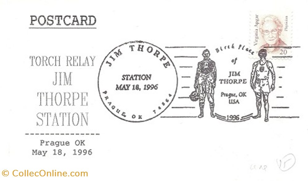 timbres prague etats unis 1996 jim thorpe