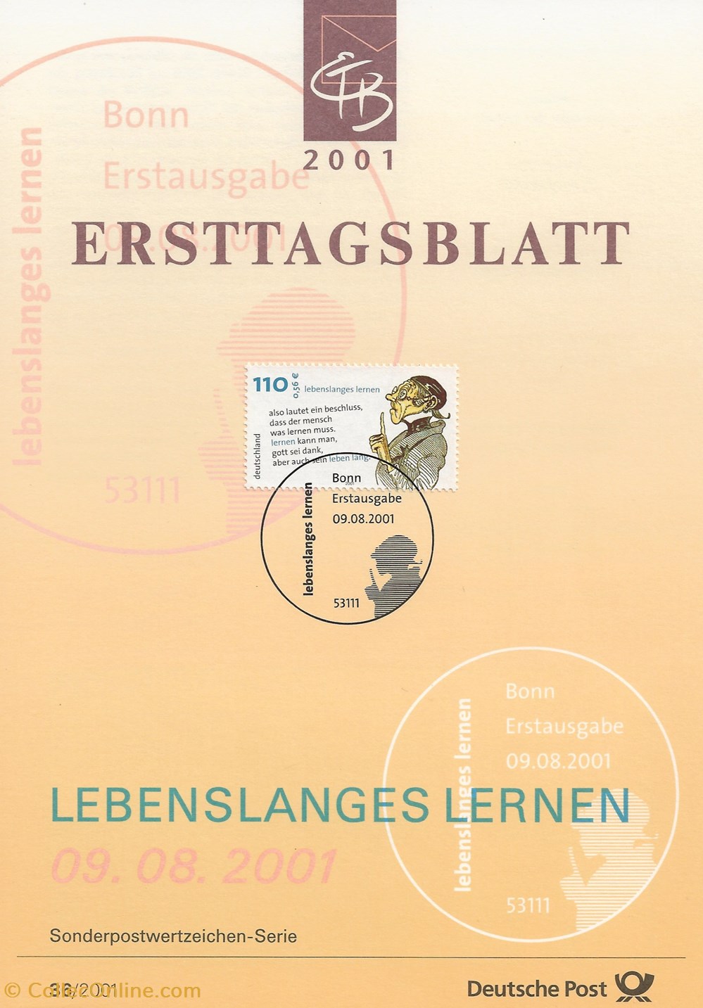ZZZ - Allemagne 2001 Document philatélique timbres zzz allemagne 2001 document philatelique