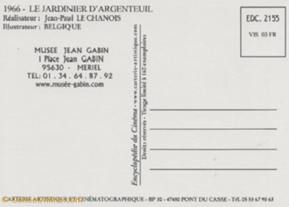 Le jardinier d'Argenteuil cartes postales autres le jardinier argenteuil