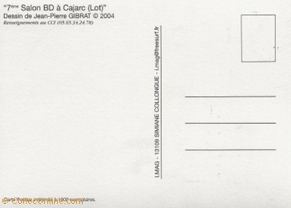 Cajarc (46) 2004 cartes postales bande dessinee cajarc 46 2004