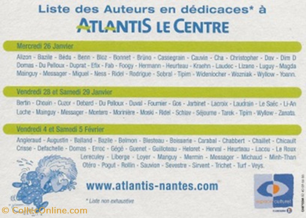 cartes postales bande dessinee nantes 44 2005